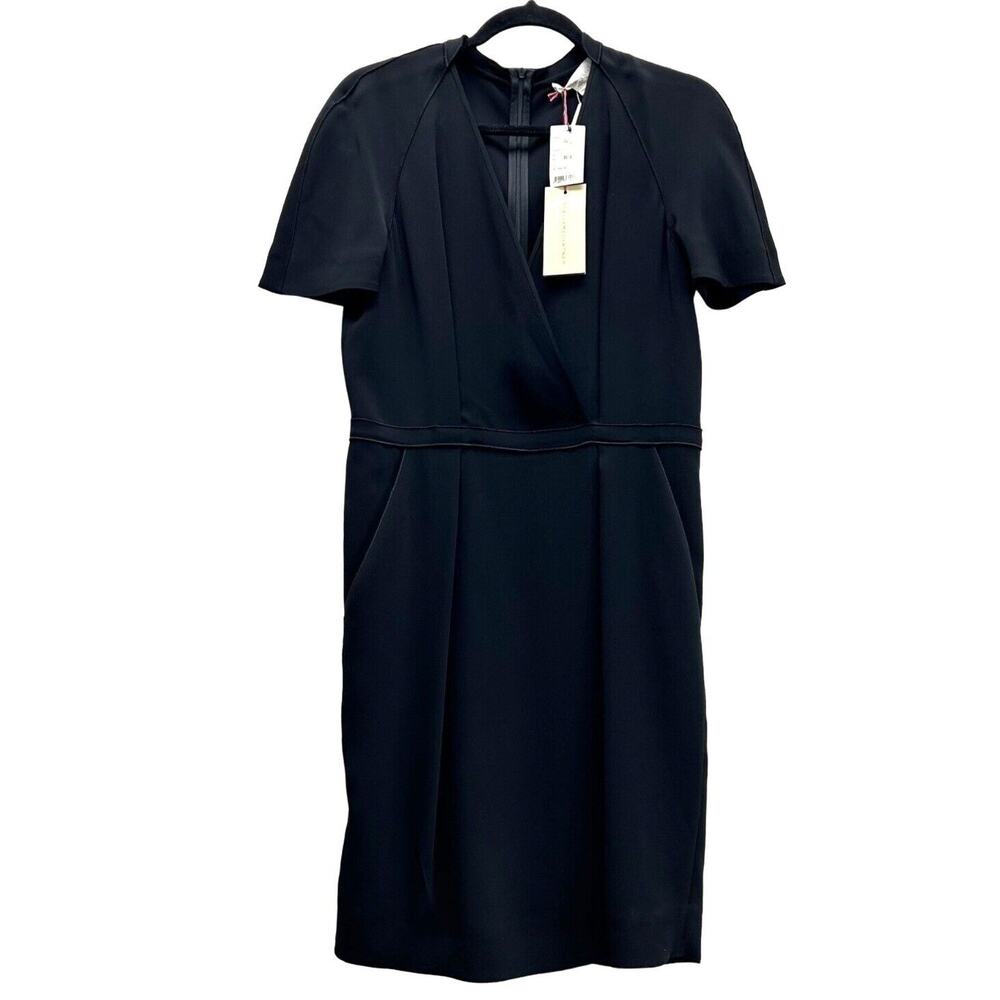 Stella McCartney Black Short-Sleeve Sheath Dress